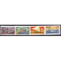 C-0819/822 - (1973) DIVULGAÇÃO DAS EMBARCAÇÕES TÍPICAS BRASILEIRAS - SÉRIE 4 SELOS MINT- GOMADOS 