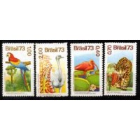 C-0825/828 - (1973) FLORA E FAUNA BRASILEIRA SÉRIE 4 SELOS MINT- GOMADOS 