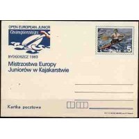 POLÔNIA BILHETE POSTAL REMO - BP ANO - 1983 - CAMPEONATO EUROPEU DE KAIAK PARA JUNIORES - BONITA PEÇA!!!