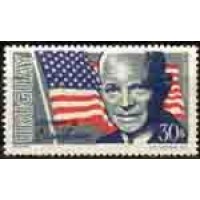 URUGUAY - ANO 1970 - 1º ANIVERSÁRIO DA MORTE DO PRESIDENTE DOS ESTADIOS UNIDOS O GENERAL DWIGHT D. EISSENHOWER SELO MINT