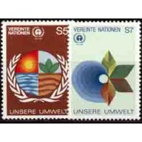 ONU VIENA - Y 024/25 (1982) ACONTECIMENTOS HUMANOS SÉRIE 2 SELOS MINT