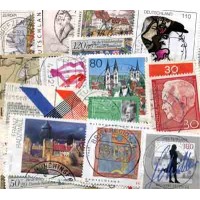 ACUMULAÇÃO ALEMANHA FEDERAL E UNIFICADA - BONITO PACOTE COM 165 SELOS COMEMORATIVOS USADOS DE EXCELENTE QUALIDADE
