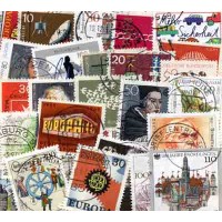 ACUMULAÇÃO ALEMANHA FEDERAL E UNIFICADA - PACOTE COM 100 SELOS COMEMORATIVOS E REGULARES USADOS DE EXCELENTE QUALIDADE