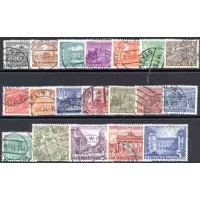 ALEMANHA BERLIN - Y 0028/46 (1949) SÉRIE CORRENTE MONUMENTOS - SÉRIE 19 SELOS USADOS