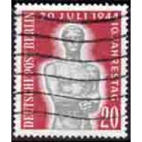 ALEMANHA BERLIN - Y 01063 (1954) 10º ANIVERSÁRIO DO LEVANTE DE 20 DE JULHO DE 1944 - MONUMENTO COMEMORATIVO - SELO USADO