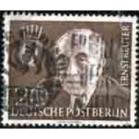ALEMANHA BERLIN - Y 0103 (1954) ANIVERSÁRIO DA MORTE DE ERNEST REUTER (1889-1953) PREFEITO DE BERLIN - SELO USADO