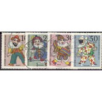 ALEMANHA BERLIN - Y 0335/338 (1970) MARIONETES -LINDA SÉRIE COM 4 SELOS USADOS