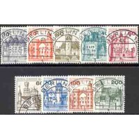 ALEMANHA BERLIN - Y 0496/502 (1977) SÉRIE CORRENTE CASTELOS DIVERSOS - SÉRIE 9 SELOS USADOS