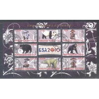 CONGO - URSO E COGUMELO - BLOCO COM 3 SELOS