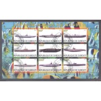 DJIBOUTI - NAVIO -  SERIE CARIMBADAS 