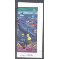 FAUNA MARINHA - 1992 - ONU NEW YORK - PRESERVAÇÃO DO MEIO AMBIENTE MARINHO - SÉRIE SE-TENANT - MINT - Y 607/08 