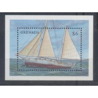 GRENADA - 2001 - Y B-597 (2001) NAVIO: SÉRIE VELEIRO 6d BARCO SUHAILI 1968 - BLOCO MINT