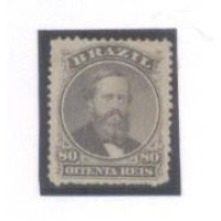 I-26 - 1866 - DOM PEDRO II - 80 RÉIS - NOVO - PERFEITO - SEM GOMA
