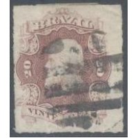 I-31 - 1876 - DOM PEDRO II - PERCÊ - CARIMBADO - CHARNEIRA