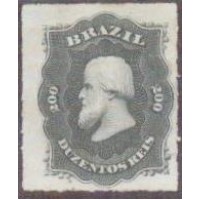 I-35 - 1876 - DOM PEDRO II - PERCÉ - 200 REIS -  - NOVO 