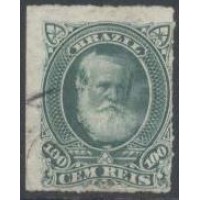 I-41 - 1877 - DOM PEDRO II -  "PERCÉ" - BARBA BRANCA - CARIMBADO 