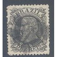 I-51 - 1883 - DOM PEDRO II - CABEÇA GRANDE - CARIMBADO - CHARNEIRA