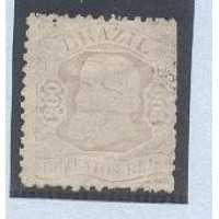 I-56 - 1882 - DOM PEDRO II - CABEÇA GRANDE - 200 RÉIS - CASTANHO CLARO - CARIMBO QUASE IMPERCEPÍVEL - CHARNEIRA