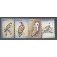 LIBÉRIA - PÁSSAROS - SÉRIE COM 4 SELOS