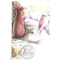 MONACO - MÁXIMOS POSTAIS - 1986 - FAUNA GERAL - COELHO