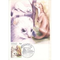 MONACO - MÁXIMOS POSTAIS - 1986 - FAUNA GERAL - COM CARIMBO