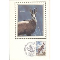 FRANÇA - 1971 - COM CARIMBO - FAUNA GERAL - MÁXIMOS POSTAIS