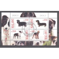 MALAWI - CACHORROS - BLOCO COM 4 SELOS