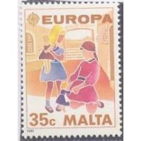 MALTA - 1989 - BRINCADEIRAS INFANTIS - TEMA EUROPA - SÉRIE 2 SELOS MINT - Y 795/796