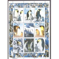 NÍGER - PINGUINS - BLOCO COM 9 SELOS 