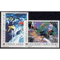 ONU VIENA - Y 085/86 (1988) A SAÚDE PARA O ESPORTE SKY E TENNIS -SÉRIE 2 SELOS MINT