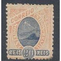 R-082B - 1896 - MADRUGADA REPUBLICANA - 10 RÉIS TIPOGRAFADO - DENT. 13X11 - NOVO - SEM GOMA - PONTOS DE OXIDAÇÃO - RHM  R$ 275,00 ( 55 UFS X R$ 5,00)