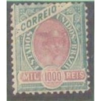 R-089a - 1894/97 - MADRUGADA REPUBLICANA - PAPEL MÉDIO LISO - DENT. 11-11.5 - 1000 RÉIS - NOVO - GOMADO - CHARNEIRA - RHM R$ 1.050,00 (210 UFs X R$ 5,00)