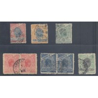 R-107A/112A - 1905/06 - MADRUGADA - TIPOS DE 1894 - FILIGRANA CORREIO FEDERAL - CARIMBADOS - CHARNEIRA - RHM R$ 1.250,00 (250 UFS X R$ 5,00)
