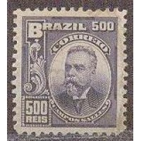 R-143a - 1915 - ALEGORIAS REPUBLICANAS - 500 RÉIS - MANUEL F. CAMPOS SALLES - NOVO - SEM GOMA - CHARNEIRA - RHM R$ 500,00 (100 UFs X R$ 5,00)