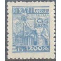 R-380 - 1943/44 - FILIGRANA CORREIO - 1.200 RÉIS - NOVO - GOMADO - PONTOS DE OXIDAÇÃO - RHM R$ 45,00 (12 UFs X R$ 5,00)
