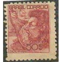 R-398 - 1942/6 - NETINHA - FILIGRANA CASA+DA.MOEDA - "O" VERTICAL - 50$ FORÇAS ARMADAS - RHM R$ 600,00 (120 UFS X R$ 5,00)