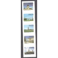 R-724/728 - 1997 - TIRA VERTICAL DE 5 SELOS - MINT (PERFEITA) - TURISMO NO BRASIL II