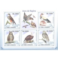 S. TOMÉ E PRÍNCIPE - 2009 - BLOCO - AVES DE RAPINA