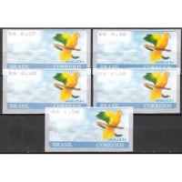 SE-17/21 - 2000 - ARARAJUBA - AUTÔMATOS - SÉRIE COMPLETA COM 5 ETIQUETAS – MINT (PERFEITAS) - RHM: 211 UFS