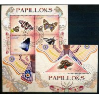 CONGO -SÉRIE COMPLETAS CARIMBADAS - BORBOLETAS - 4 SELOS + BLOCO - BORBOLETAS