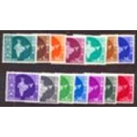 INDIA - MAPAS - REV/CLT 04632 - YVERT 71/83 - ANO 1957/58 - SERIE COM 14 SELOS DE MAPAS DA ÍNDIA - NOVO COMPLETO COM GOMA PERFEITA