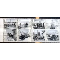 INGLATERRA PESCADORES - NAV 53814 - SÉRIE 8 SELOS MINT- PESCADORES EM VÁRIAS SITUAÇÕES 