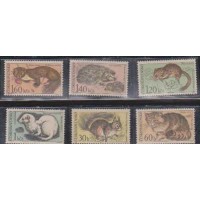 TCHECOSLOVÁQUIA - YV-1591/1596 - FAUNA GERAL