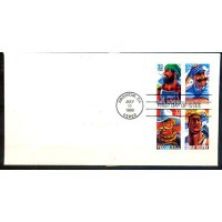 USA - FDC - 1996 - SELOS 2525/2528  - HEROES POPULARES - PECOS BILL - PAUL BUNYAN - NIGHTY CASEY E JOHN HENRY - SERIE COMPLETA 