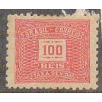 X-84 - FILIGRANA CORREIO*BRASIL P - 100 RÉIS - NOVO - GOMADO - CHARNEIRA - RHM R$ 25,00 (5 UFs X R$ 5,00)