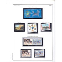 2002 - SUPLEMENTO DO ÁLBUM BRASIL COM TODOS OS SELOS COMEMORATIVOS MONTADO COM PROTETORES FUNDO PRETO