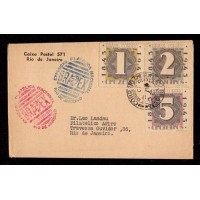 A-048/50 - CARIMBOS BRAPEX E NO VERSO COMEMORATIVO 1º CENTENÁRIO DO SELO POSTAL - ENVELOPE COM SELOS