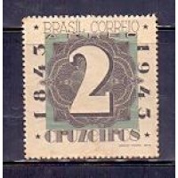 A-049B - VARIEDADE - `I` DE BRASIL ACENTUADO - BRAPEX II - 1943 - RHM R$ 200,00 (40 UFS)