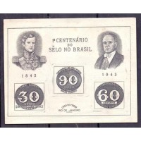 BL-007H - NOVO - CARIMBOS NO VERSO - PERFEITO - EMITIDO SEM GOMA - CENTENÁRIO SELO BRASILEIRO - FORMATO MAIOR - RHM 960 UFS