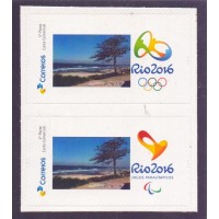 C-3579/3580 - 2016 - MINT (PERFEITOS) - JOGOS RIO 2016 - PICTOGRAMAS - PERSONALIZADOS - SELOS ADESIVOS - RARÍSSIMO